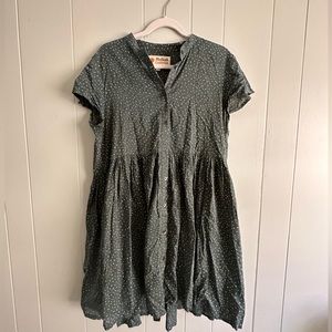 Mollusk Green and white polka dot dress- medium